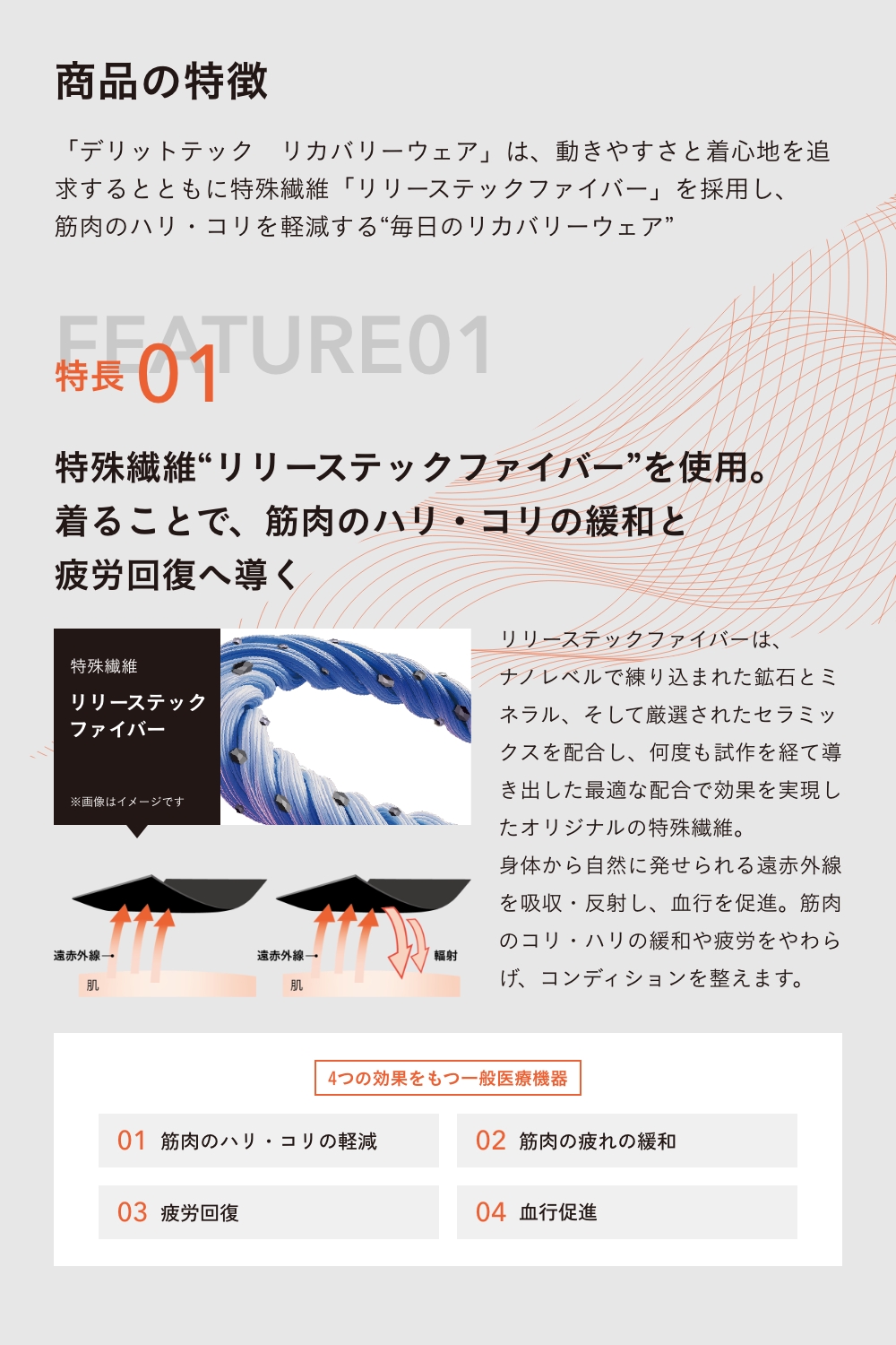 デリットテック リカバリーウェア(一般医療機器)(Mサイズ) ブラック インナータイツ (メンズ)