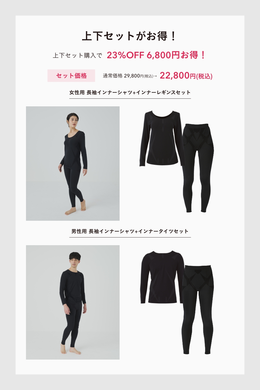 デリットテック リカバリーウェア(一般医療機器)(Mサイズ) ブラック インナータイツ (メンズ)